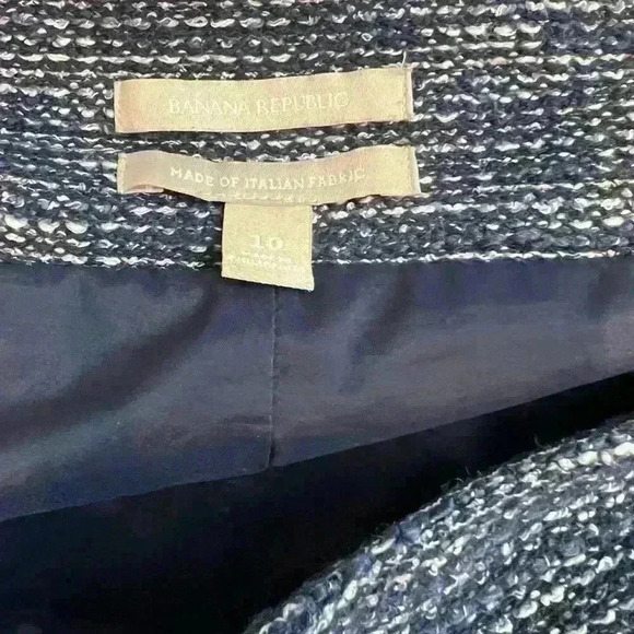 ✨Banana Republic size 10 blue woven pencil skirt - Picture 6 of 7